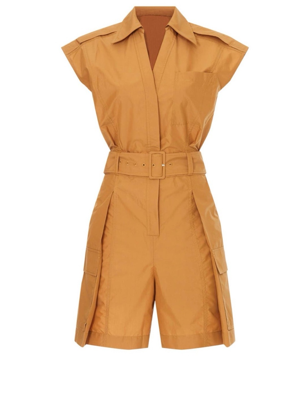 3.1 Phillip Lim Camel Utility Belted Cargo Romper size 4 - Picture 2 of 6